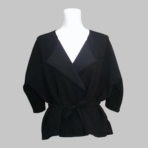 Madewell Black Tie Around Blouse